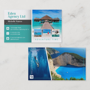 Adventure Time   Tourism   Travel Agent Business Card
