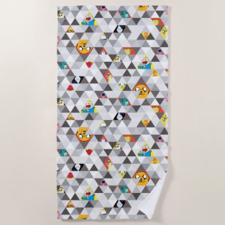 Adventure Time | Triangular Character Pattern Beach Towel