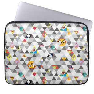 Adventure Time   Triangular Character Pattern Laptop Sleeve