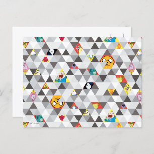 Adventure Time   Triangular Character Pattern Postcard