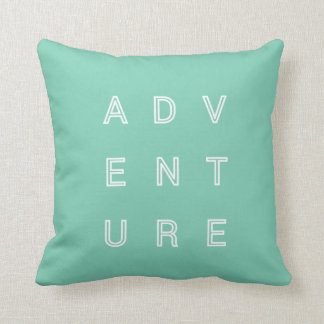 Adventure Travel Pillow Modern Typography
