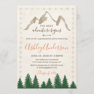 Adventure Tribal Graduation Party Invitation
