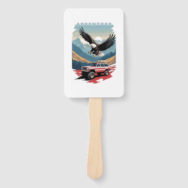Adventure Trip USA Hand Fan (Front)