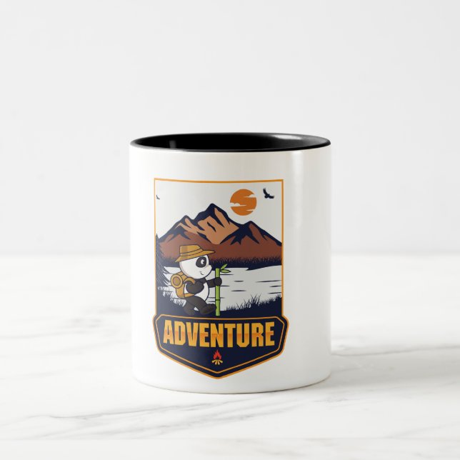 Adventure  Two-Tone coffee mug (Center)