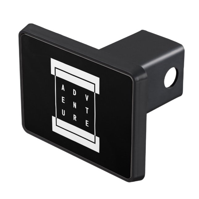 Adventure Typo Trailer Hitch Cover (Top Right)