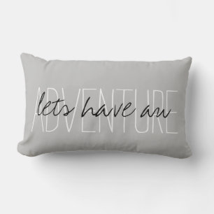 Adventure Typography Lumbar Pillow