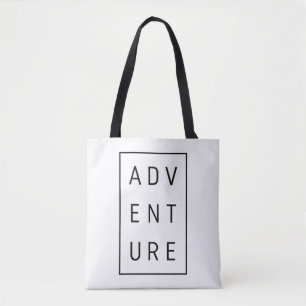 Adventure Typography Tote Bag