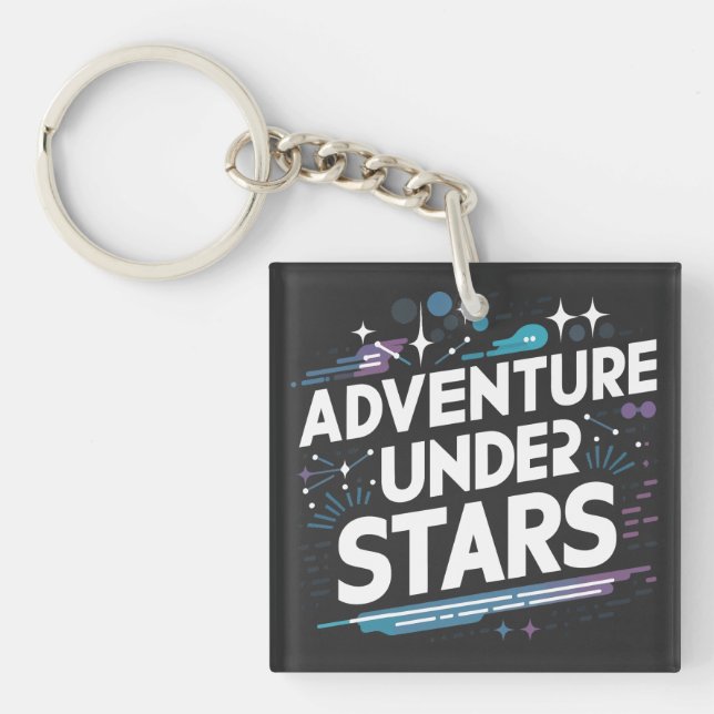 Adventure under stars keychain  (Front)