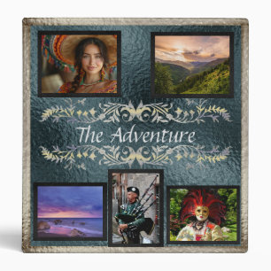 Adventure Vacation Photo/Scrapbook Album - Grey Binder