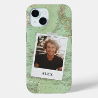 Adventure vintage map stylish photo graduation