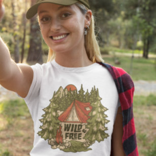 Adventure Wild Free Camping Explore Nature Outdoor T-Shirt