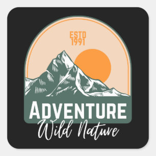 Adventure Wild Nature Square Sticker
