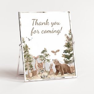 Adventure Woodland Animals Thank you for Coming Poster