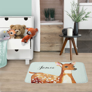 Adventure Woodland Fawn Deer Childrens Bath Mat