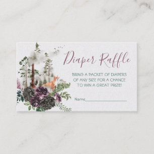 Adventure Woodland mountain forest Diaper Raffle Business Card