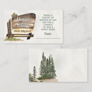 Adventure woodland National Forest Diaper Raffle E Enclosure Card
