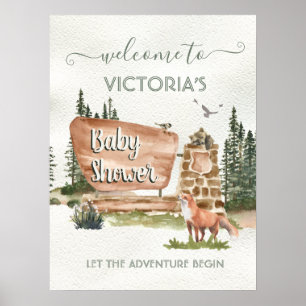 Adventure Woodland National Park Baby Welcome Sign