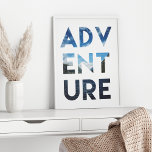 Adventure Word Art Travel Photography Poster<br><div class="desc">A photo of a beautiful landscape of mountains and lakes inside the word Adventure.</div>