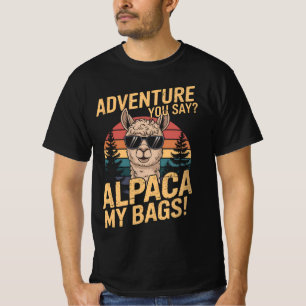 Adventure You Say? Alpaca My Bags Vintage Funny T-Shirt