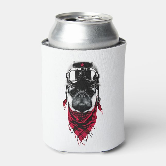 Adventurer Pug  Can Cooler (Can Front)
