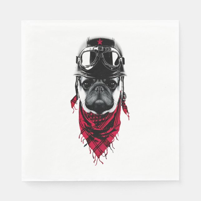Adventurer Pug  Napkin (Front)