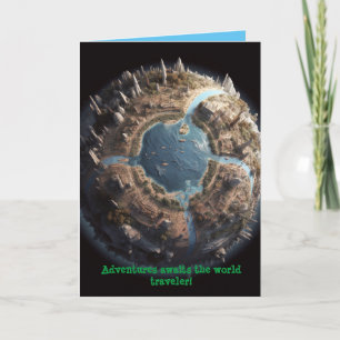 Adventures away the world traveller card