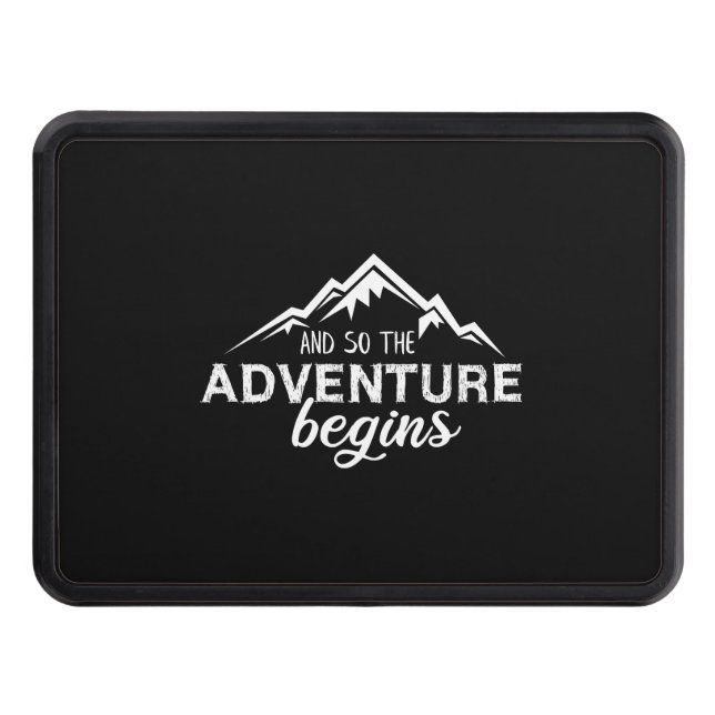 adventures begins trailer hitch cover (Front)