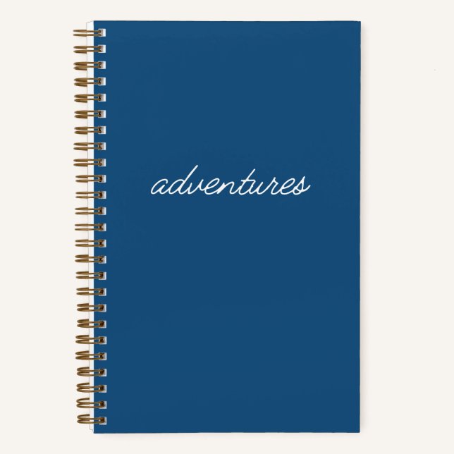 "Adventures" Blue Travel Journal (Front)