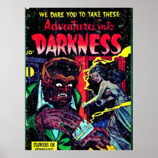 Adventures into Darkness #9, Gold Age Horror Cover Poster