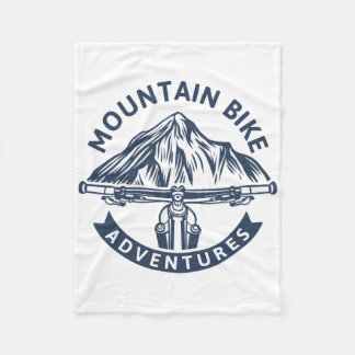 Adventures - Mountain Biking Fleece Blanket