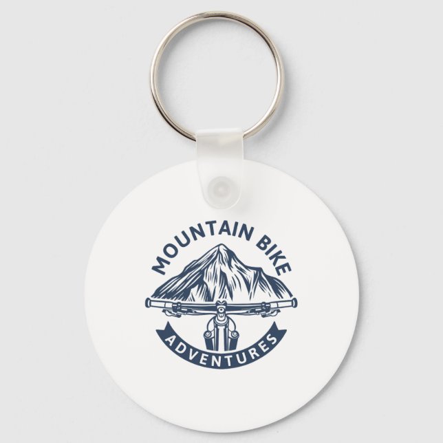 Adventures - Mountain Biking  Keychain (Front)