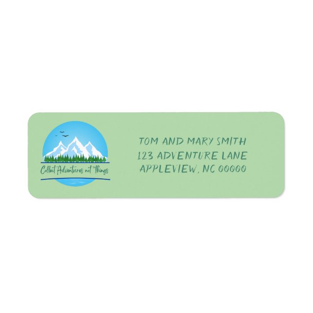 Adventures Not Things Christmas Return Address  (Front)
