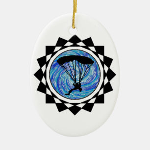 ADVENTURES OF SKYDIVING CERAMIC ORNAMENT