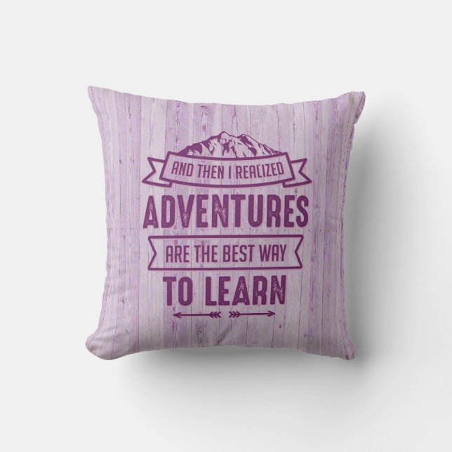 ADVENTURES THROW PILLOW (Front)