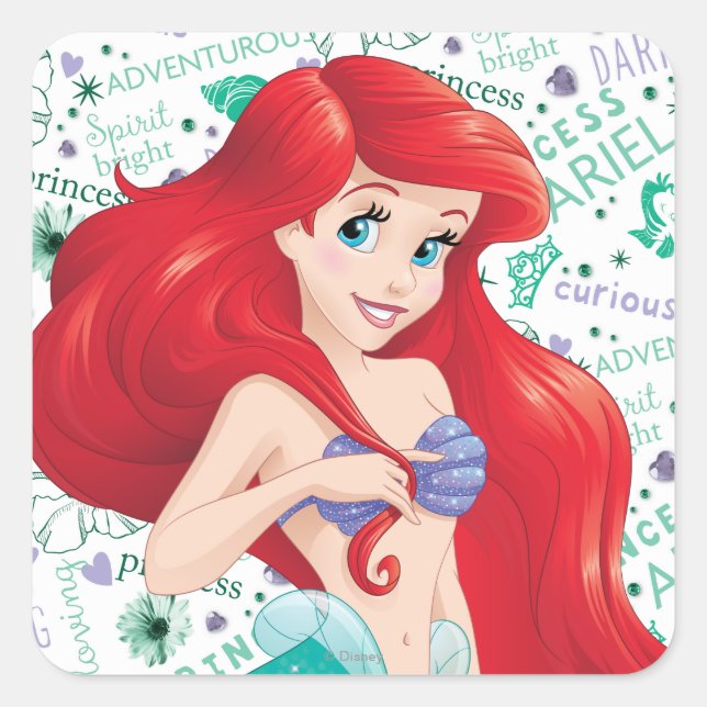 Adventurous Ariel Square Sticker (Front)