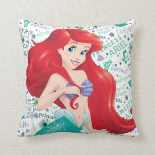 Adventurous Ariel Throw Pillow