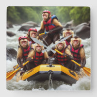 Adventurous Capuchin Monkeys Whitewater Rafting