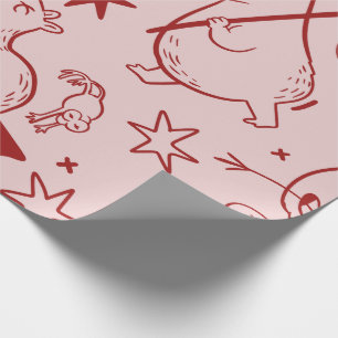 Adventurous Cartoon Capybaras Wrapping Paper