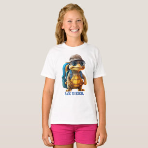 Adventurous Cute Little Turtle with Backpack, T-Shirt