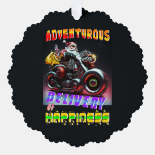Adventurous Delivery Of Happiness Ornament Card