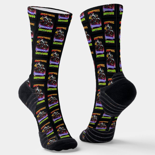 Adventurous Delivery Of Happiness Socks (Angled)