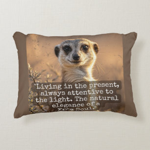 Adventurous Meerkat Living Accent Pillow