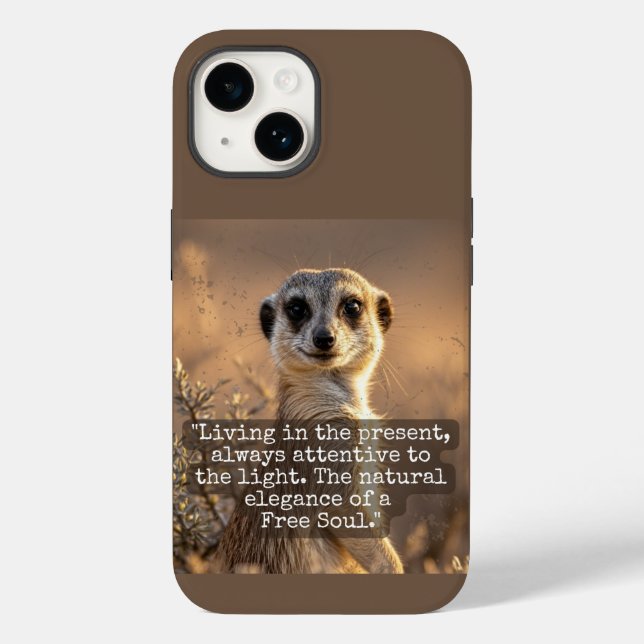Adventurous Meerkat Living Case-Mate iPhone Case (Back)