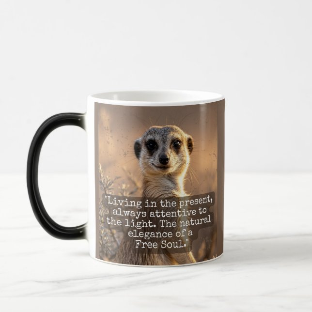 Adventurous Meerkat Living Magic Mug (Left)