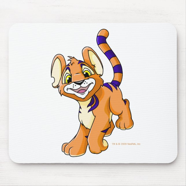 Adventurous orange Kougra Mouse Pad (Front)