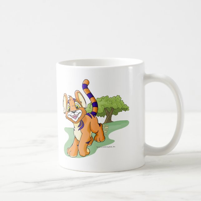 Adventurous orange Kougra on Mystery Island Coffee Mug (Right)