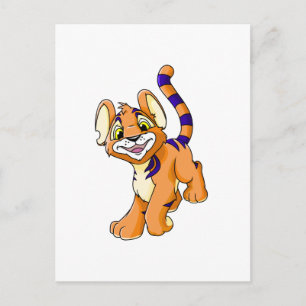 Adventurous orange Kougra Postcard