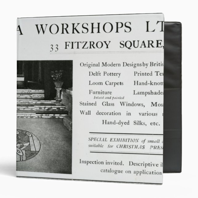 Adverisement for the Omega Workshops Ltd Binder (Front/Inside)