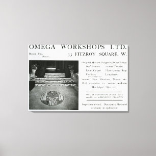 Adverisement for the Omega Workshops Ltd Canvas Print