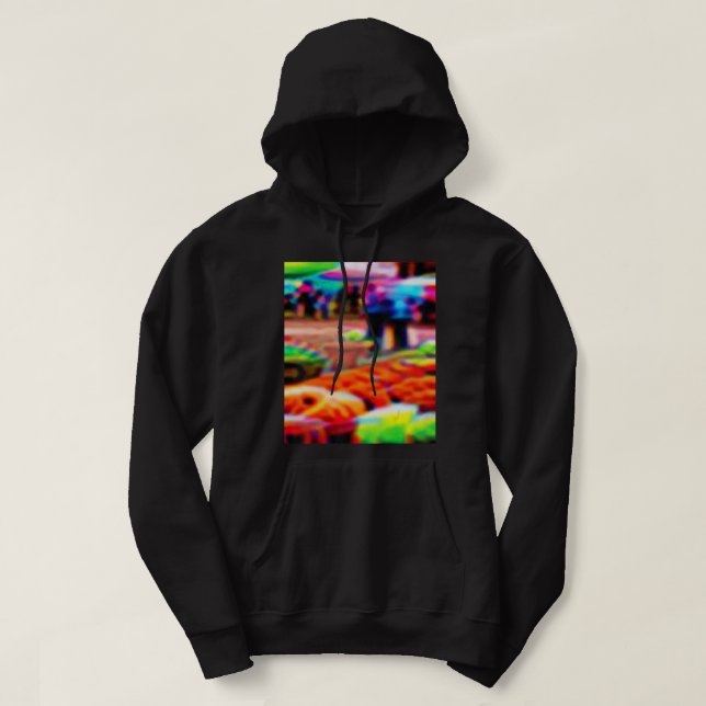Adversarial Anti-Facial Recognition Camouflage Inv Hoodie (Design Front)